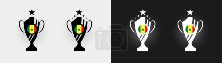 Illustration for Senegal trophy pokal cup football champion vector illustration - Royalty Free Image