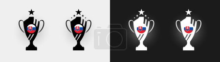 Ilustración de Eslovaquia trofeo pokal Copa fútbol campeón vector ilustración - Imagen libre de derechos