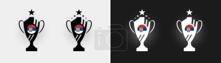 Ilustración de Serbia trofeo pokal Copa fútbol campeón vector ilustración - Imagen libre de derechos