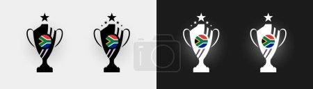 Illustration for South Africa trophy pokal cup football champion vector illustration - Royalty Free Image