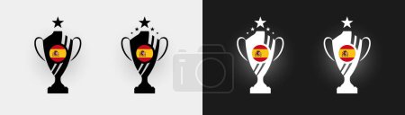 Illustration for Spain trophy pokal cup football champion vector illustration - Royalty Free Image