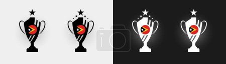 Illustration for Timor Leste trophy pokal cup football champion vector illustration - Royalty Free Image