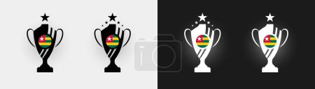 Téléchargez les illustrations : Coupe du Togo trophée pokal champion de football illustration vectorielle - en licence libre de droit