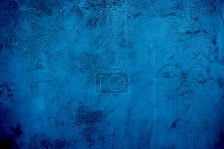 Foto de Fondo azul abstracto con muro de hormigón - Imagen libre de derechos