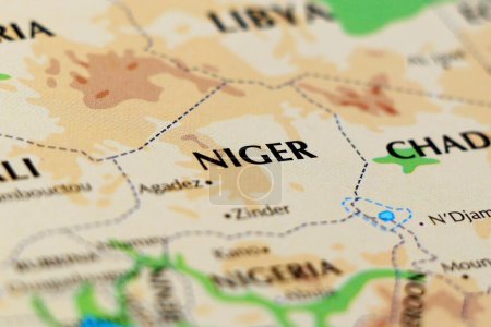 Foto de Níger, oficialmente la República del Níger, es un país sin litoral en África Occidental. limita con Libia, Chad, Nigeria, Benín y Burkina Faso, Malí y Argelia - Imagen libre de derechos