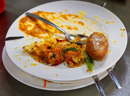 Foto de Desperdicio de alimentos commenly parece en hoteles y eventos de fiesta - Imagen libre de derechos