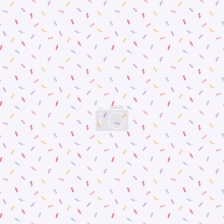 muiti-color pattern of sprinkles for holiday party on white background