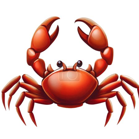 Krabben-Illustration auf einer weißen Leinwand