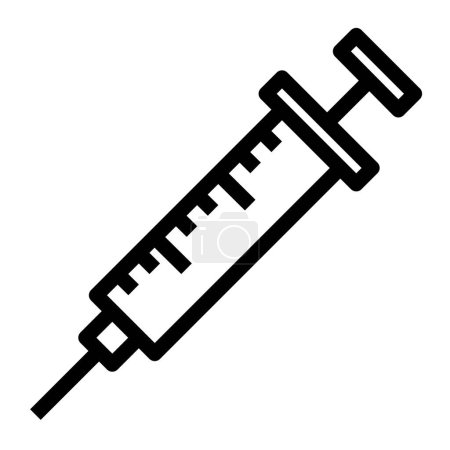 Téléchargez les illustrations : Une seringue est un instrument médical constitué d'un canon, d'un piston et d'une aiguille utilisés pour injecter ou retirer des liquides du corps.. - en licence libre de droit