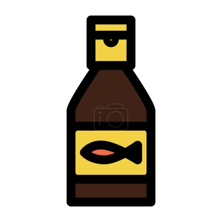 Photo for The fish sauce icon represents a popular condiment made from fermented fish. It is a savory and pungent liquid used in many Southeast Asian dishes to add depth of flavor and umami richness. - Royalty Free Image