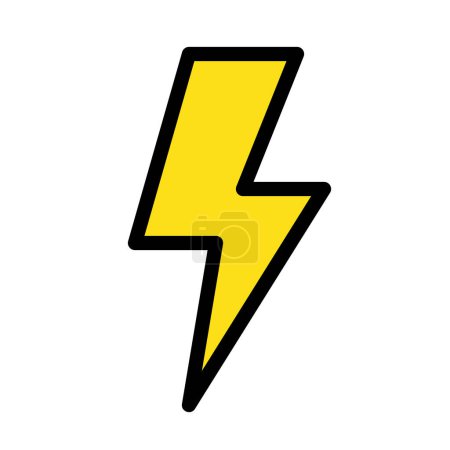 Photo for The lightning icon portrays a stylized depiction of a lightning bolt. It symbolizes energy, power, and the natural phenomenon of lightning, often associated with electricity, speed - Royalty Free Image