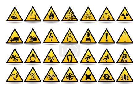 Ilustración de Conjunto de señales de advertencia - Imagen libre de derechos