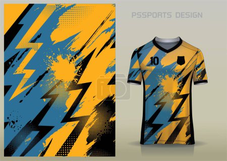 sports shirt design for use in the manufacture of sportswear or use as background