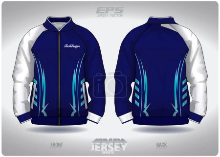 Illustration for EPS jersey sports shirt vector.Neon lightning pattern design, illustration, textile background for sports long sleeve sweater - Royalty Free Image