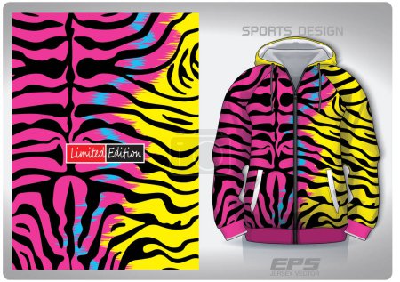 Vector Sporthemd Hintergrund image.pink gelb Tiger Muster Design, Illustration, textilen Hintergrund für Sport langärmeligen Hoodie, Jersey Hoodie