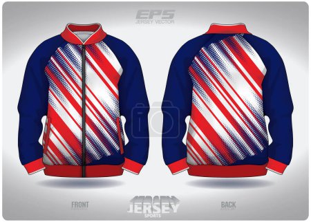 Illustration for EPS jersey sports shirt vector.red blue gradient polka dot pattern design, illustration, textile background for sports long sleeve sweater - Royalty Free Image
