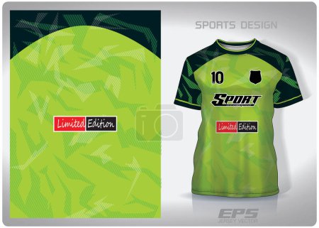 Illustration for Vector sports shirt background image.Shiny broken glass lime green pattern design, illustration, textile background for sports t-shirt, football jersey shirt - Royalty Free Image