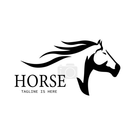 Fast Horse Logo Design Vector, Kreatives Design, Vorlage, Illustration