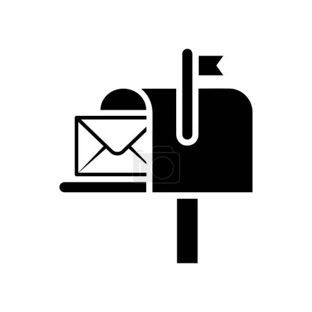 Illustration for Mail box icon. Post box. PO box. Letter box. - Royalty Free Image