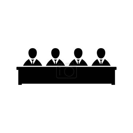 Audience, tribunal pictogram. Isolated vector icon on white background.