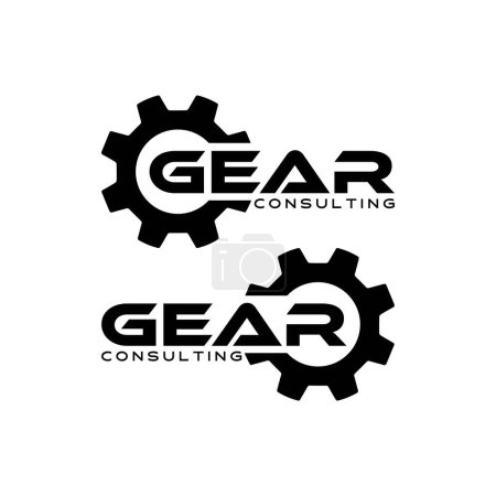 Modèle de conception de logo GEAR vecteur