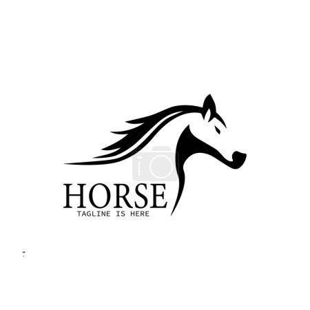 Illustration for Fast Horse logo Design Vector, Creative design, Template, illustration - Royalty Free Image