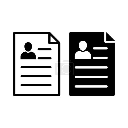 Téléchargez les illustrations : Demande d'emploi CV icône vecteur pour les sites Web - en licence libre de droit