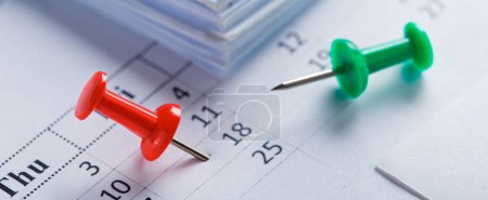 Photo for Important date and calendar appointment. pin on calendar. - Royalty Free Image