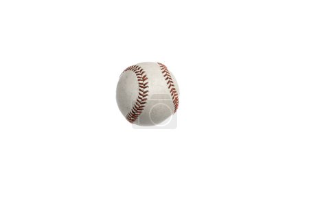 Photo for Closeup of used baseball on white background. copy space - Royalty Free Image