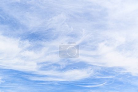 Photo for White clouds in a bright blue sky. The beauty of the nature - Royalty Free Image