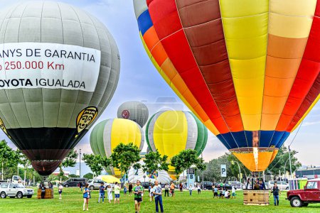 Photo for Igualada, Barcelona, July 6, 2023. 27th European Balloon Festival. Concentration of hot air balloons. - Royalty Free Image
