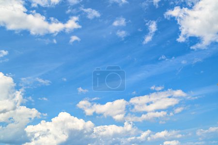 Blue sky and white clouds. Beauty of nature