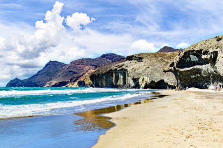 Photo for Beautiful views of Monsul beach, in Cabo de Gata, municipality of Nijar, Almeria - Royalty Free Image