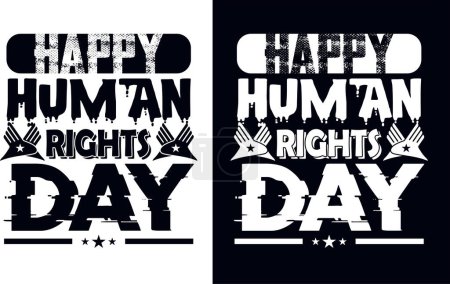 Joyeuse Journée des droits de l'homme T-shirt Design 