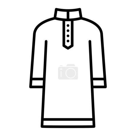 Illustration for Kurta vector icon. Can be used for printing, mobile and web applications. - Royalty Free Image