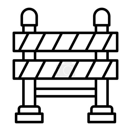 Illustration for Road Barrier vector icon. Can be used for printing, mobile and web applications. - Royalty Free Image