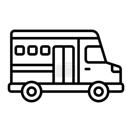Téléchargez les illustrations : Icône vectorielle Bus scolaire. Peut être utilisé pour l'impression, les applications mobiles et web. - en licence libre de droit