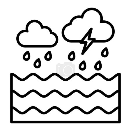 Illustration for Sea Storm vector icon. Can be used for printing, mobile and web applications. - Royalty Free Image
