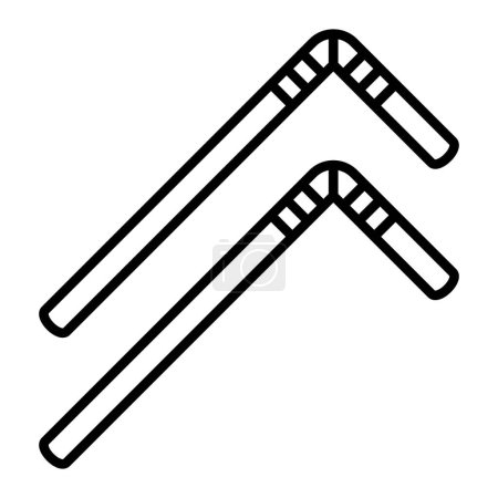 Plastikstroh-Vektor-Symbol. Einsetzbar für Druck, mobile Anwendungen und Web-Anwendungen.