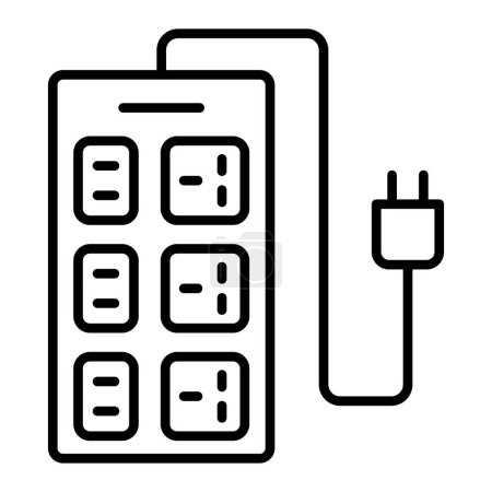 Illustration for Extension Cord vector icon. Can be used for printing, mobile and web applications. - Royalty Free Image