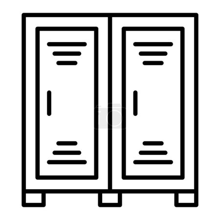 Illustration for Locker vector icon. Can be used for printing, mobile and web applications. - Royalty Free Image