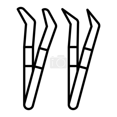 Illustration for Tweezers vector icon. Can be used for printing, mobile and web applications. - Royalty Free Image
