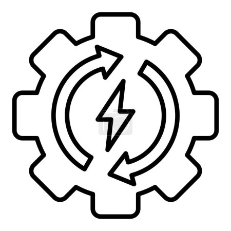 Energiemanagement-Vektorsymbol. Einsetzbar für Druck, mobile Anwendungen und Web-Anwendungen.