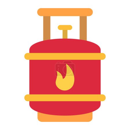 Illustration for Gas Cylinder vector icon. Can be used for printing, mobile and web applications. - Royalty Free Image