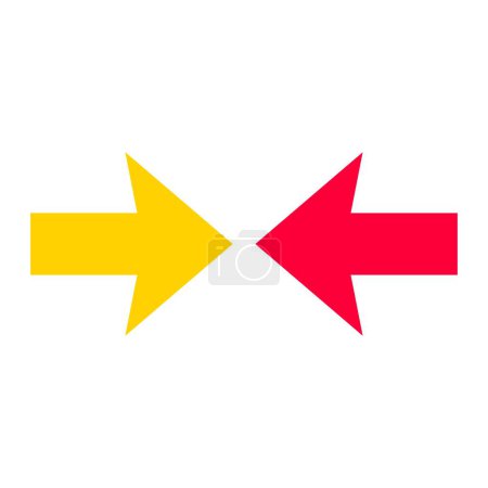 Ilustración de Icono de vector de flechas opuestas. Se puede utilizar para aplicaciones de impresión, móviles y web. - Imagen libre de derechos