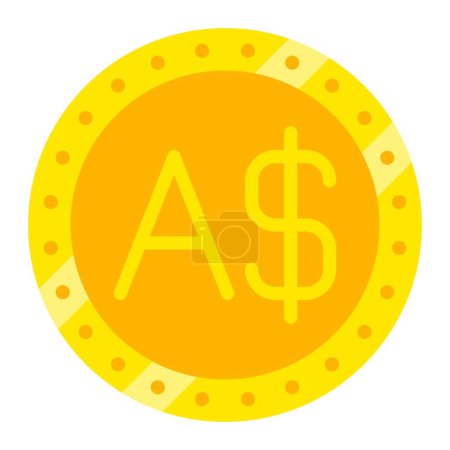 Illustration for Australian Dollar vector icon. Can be used for printing, mobile and web applications. - Royalty Free Image