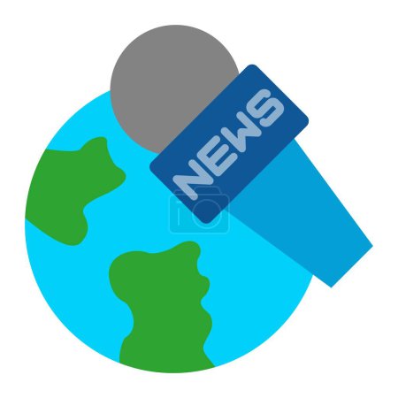 Illustration for Worldwide News vector icon. Can be used for printing, mobile and web applications. - Royalty Free Image