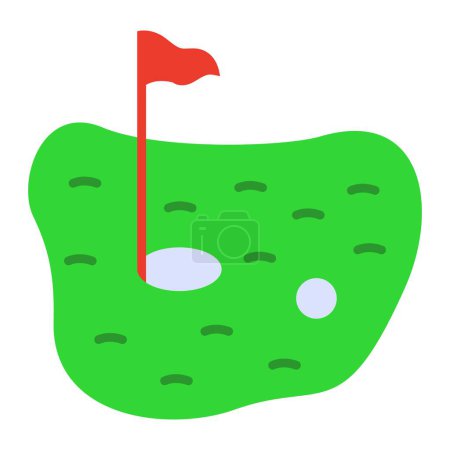 Téléchargez les illustrations : Icône vectorielle Golf Ground. Peut être utilisé pour l'impression, les applications mobiles et web. - en licence libre de droit