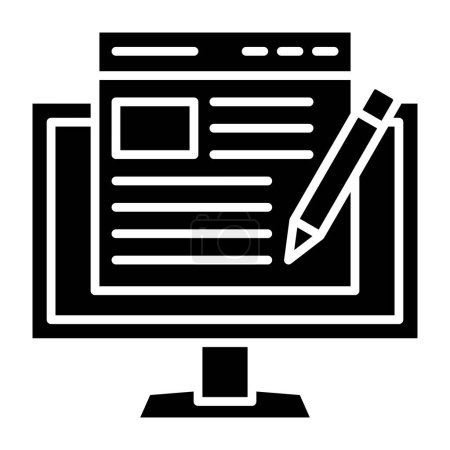 Téléchargez les illustrations : Blogging icône vectorielle. Peut être utilisé pour l'impression, les applications mobiles et web. - en licence libre de droit