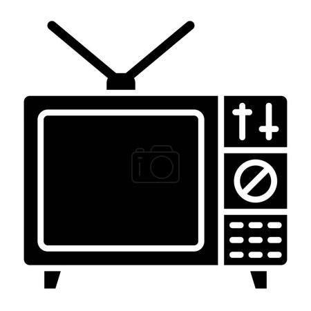 Illustration for Television vector icon. Can be used for printing, mobile and web applications. - Royalty Free Image